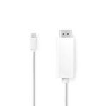 Nedis Mini DisplayPort naar HDMI kabel - DP1.2 / HDMI 1.4 (4K 30Hz) / wit - 2 meter