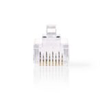 RJ45-Connector | Male | Stranded UTP CAT6 | Recht | Verguld | 10 Stuks | Polycarbonate | Transparant | Doos