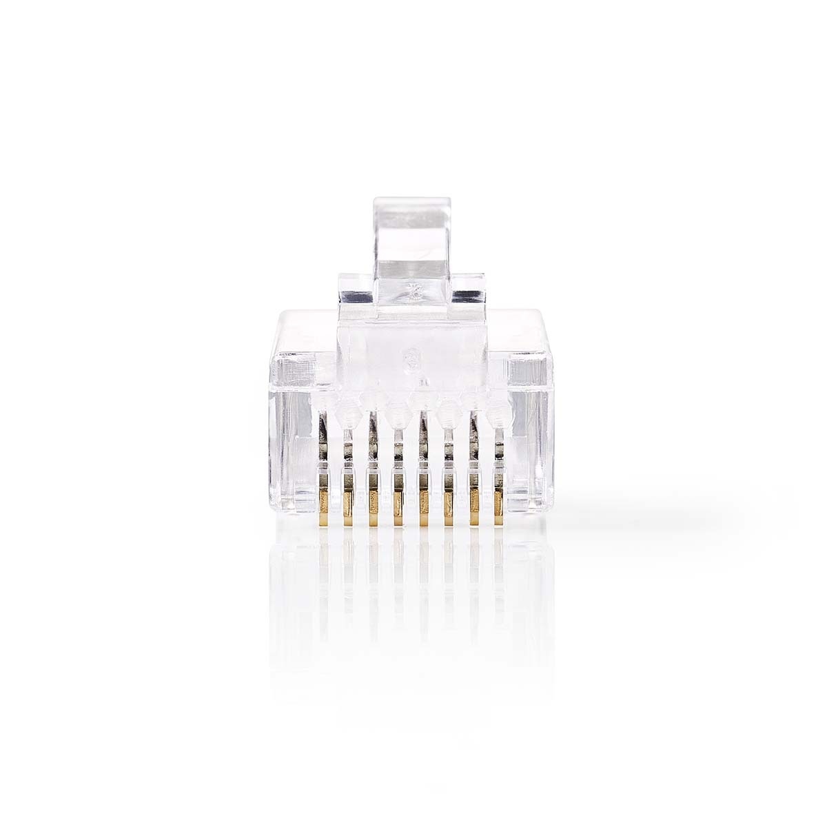 RJ45-Connector | Male | Stranded UTP CAT6 | Recht | Verguld | 10 Stuks | Polycarbonate | Transparant | Doos