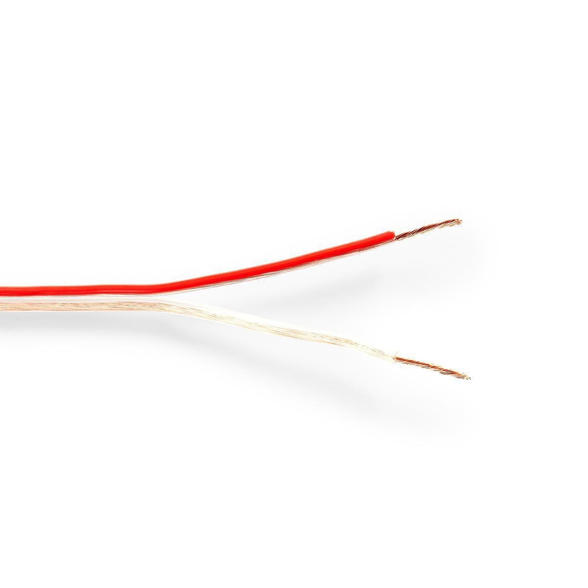 Speaker-Kabel | 2 x 0.75 mm² | Koper | 100 m | Rond | PVC | Transparant | Rol