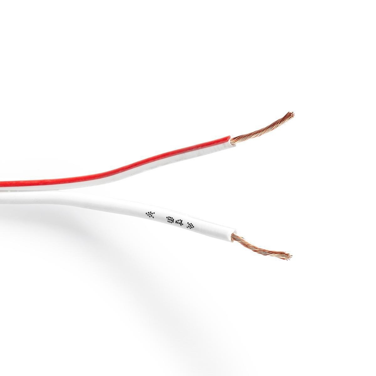 Speaker-Kabel | 2x 0.75 mm² | Koper | 100.0 m | Rond | PVC | Wit | Rol