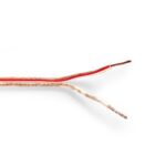 Speaker-Kabel | 2 x 1.50 mm² | Koper | 100 m | Rond | PVC | Transparant | Rol