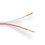Speaker-Kabel | 2 x 1.50 mm² | Koper | 100 m | Rond | PVC | Wit | Rol