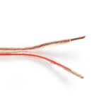 Speaker-Kabel | 2 x 4.00 mm² | Koper | 100 m | Rond | PVC | Transparant | Rol