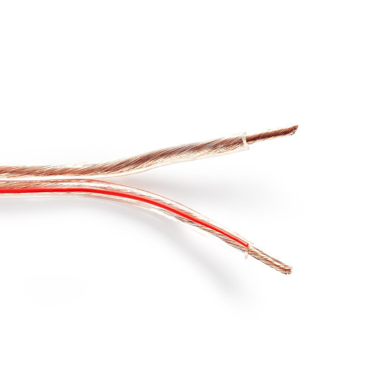 Speaker-Kabel | 2 x 4.00 mm² | Koper | 100 m | Rond | PVC | Transparant | Rol