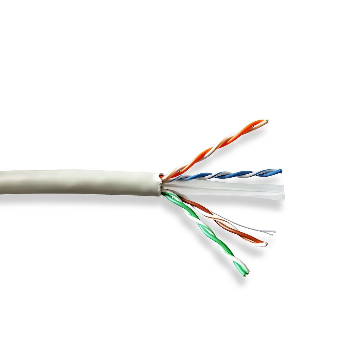 CAT6 Netwerkkabel Rol | Solid | U/UTP | Koper | 305 m | Binnenshuis | Rond | LSZH | Grijs | Trekdoos