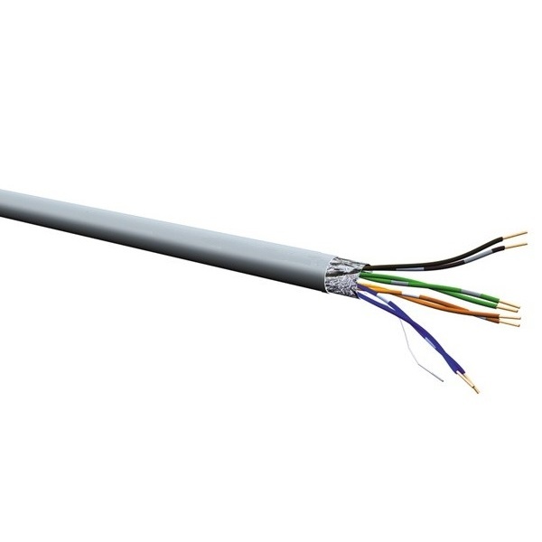 Netwerk Kabel Rol | CAT6 | Stranded | F/UTP | Koper | 100.0 m | Binnenshuis | Rond | PVC | Grijs | Gift Box