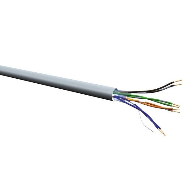 Netwerk Kabel Rol | CAT6 | Stranded | U/UTP | Koper | 100.0 m | Binnenshuis | Rond | PVC | Grijs | Gift Box