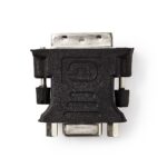 DVI-Adapter | DVI-I 24+5-Pin Male | VGA Female 15p | Vernikkeld | Recht | PVC | Zwart | Doos