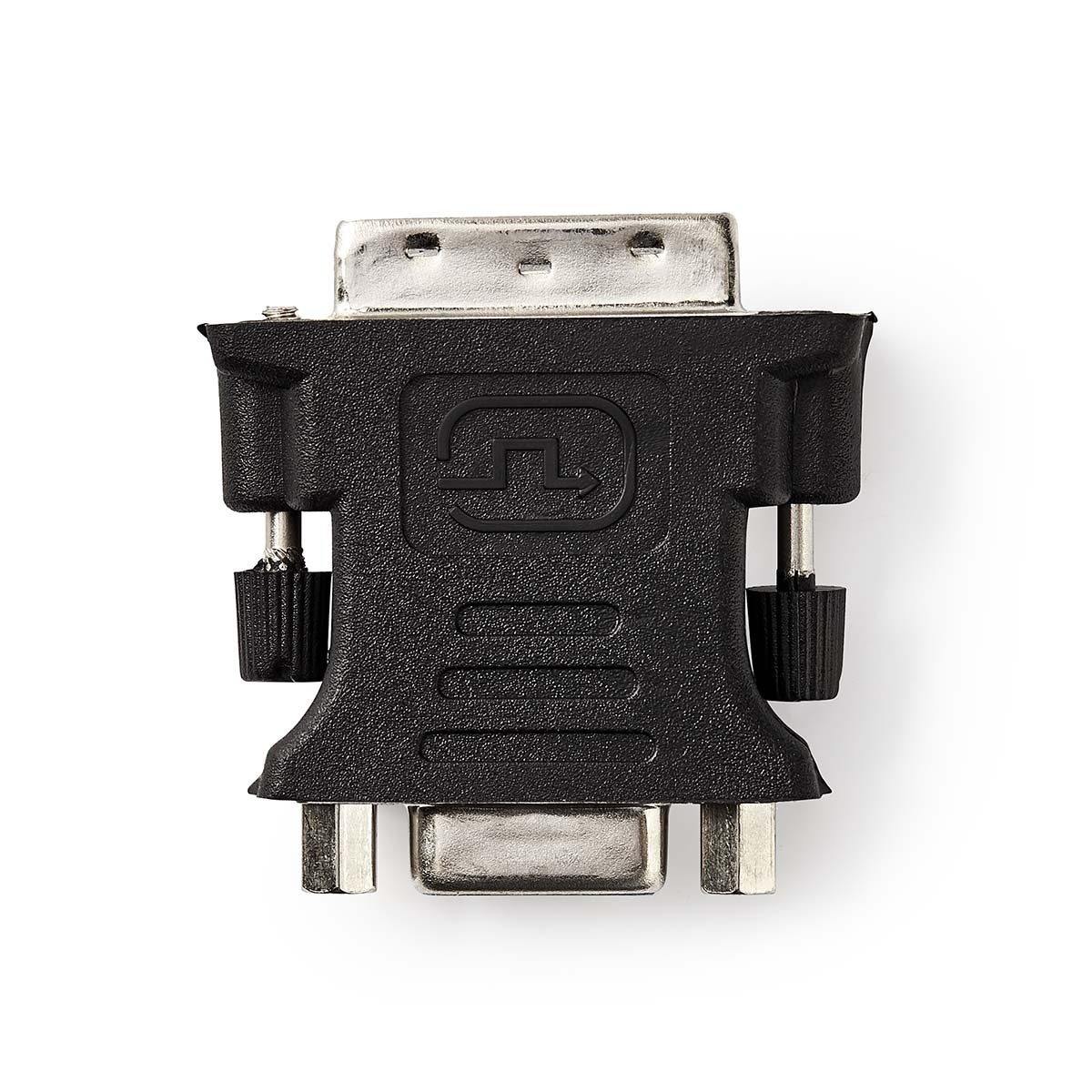 DVI-Adapter | DVI-I 24+5-Pin Male | VGA Female 15p | Vernikkeld | Recht | PVC | Zwart | Doos