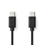 USB-Kabel | USB 2.0 | USB-C™ Male | USB-C™ Male | 60 W | 480 Mbps | Vernikkeld | 1.00 m | Rond | PVC | Zwart | Doos