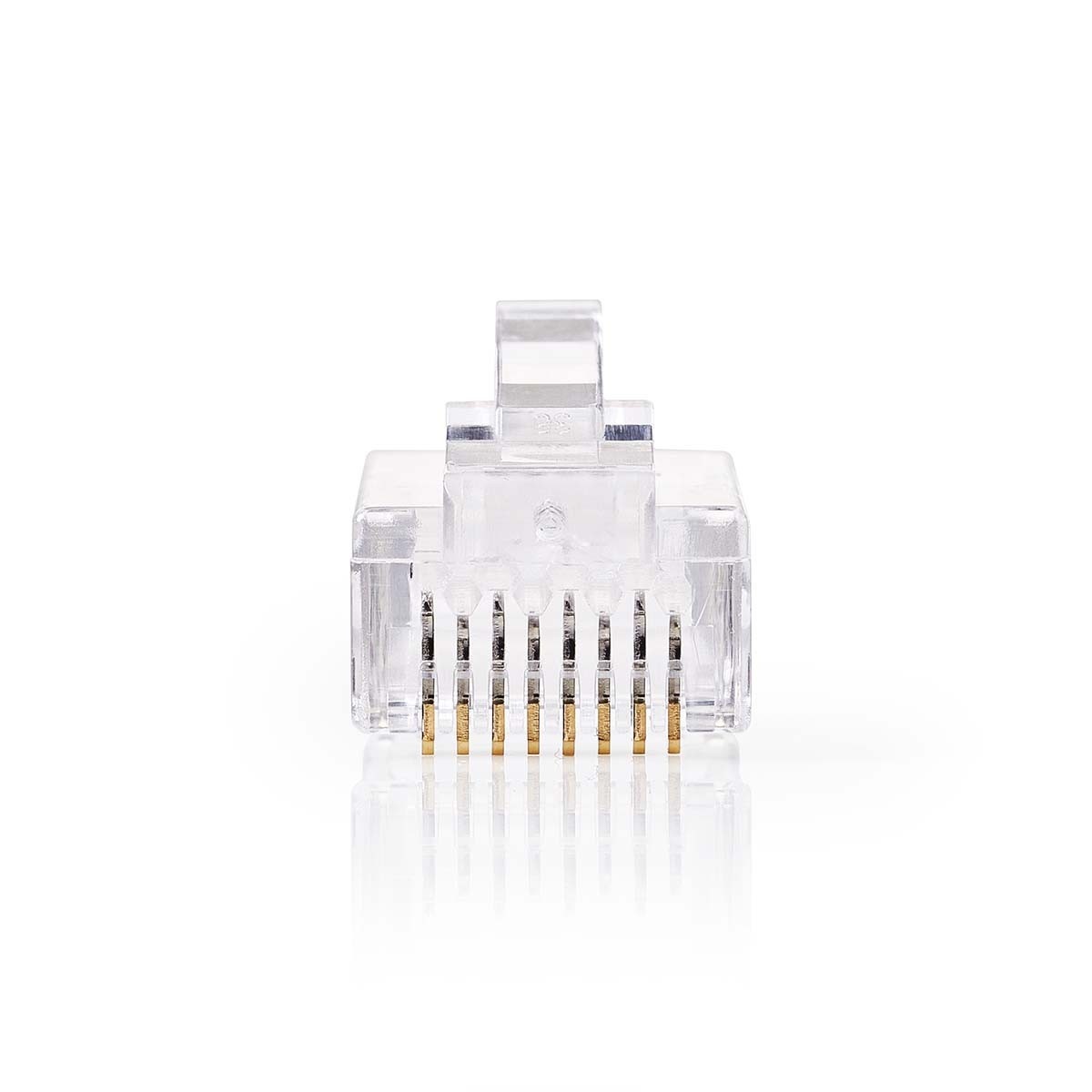 RJ45-Connector | Male | Solid UTP CAT6 | Recht | Verguld | 10 Stuks | Polycarbonate | Transparant | Doos