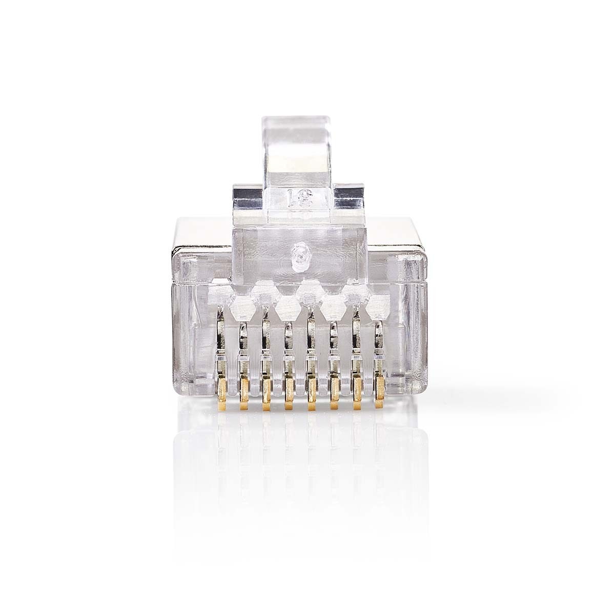 RJ45-Connector | Male | Solid STP CAT6 | Recht | Verguld | 10 Stuks | Polycarbonate | Transparant | Doos