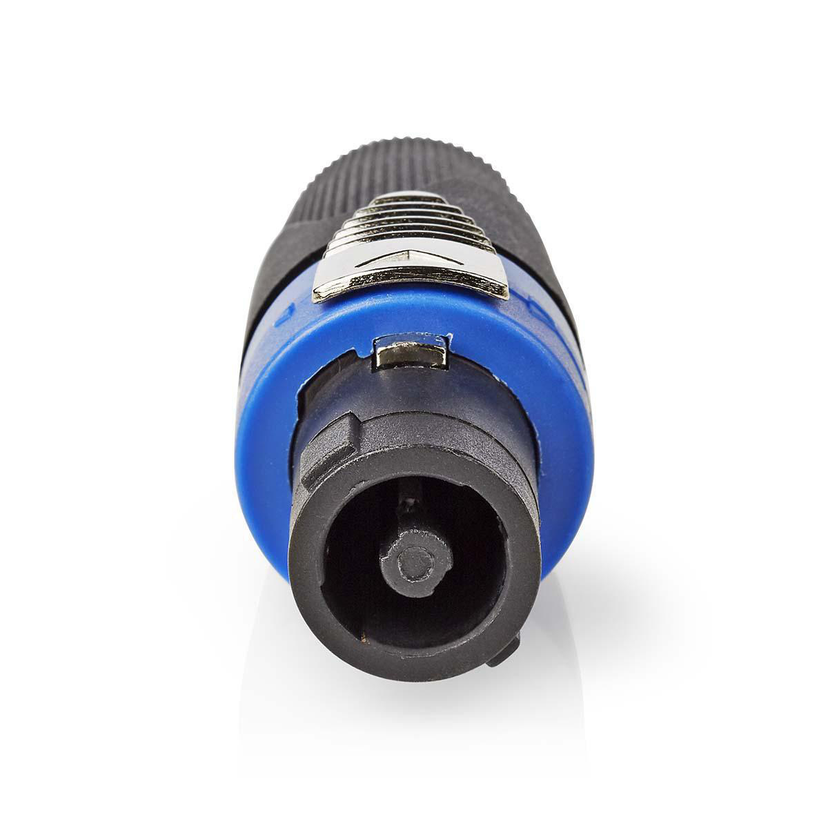 Speaker-Connector | Recht | Male | Vernikkeld | Schroef | Diameter kabelinvoer: 8.0 mm | ABS | Zwart | 1 Stuks | Polybag