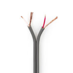 Audiokabel | 2 x 0.16 mm² | Koper | 100 m | Rond | PVC | Donkergrijs | Rol