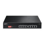 Lange afstand 8-poorts Gigabit PoE+-switch met DIP-switch