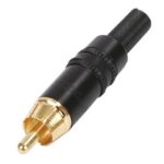 Connector RCA Male Metaal Zwart