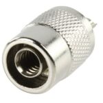 PL259-Connector | Recht | Male | Vernikkeld | 75 Ohm | Soldeer | Diameter kabelinvoer: 7.0 mm | Metaal | Zilver | 25 Stuks | Envelop