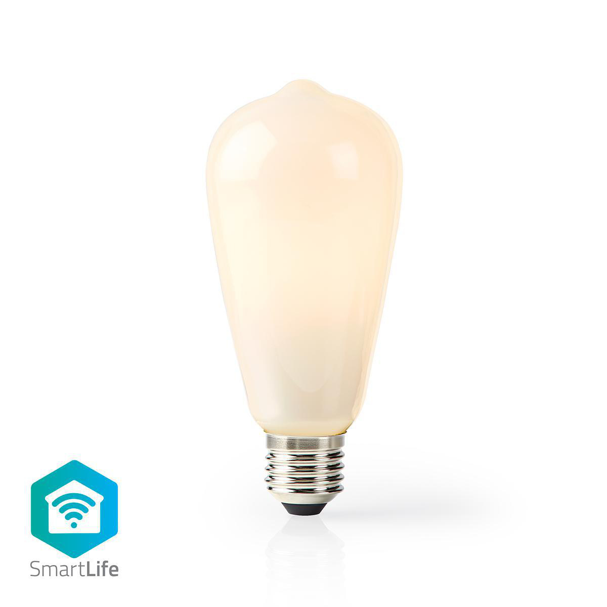 SmartLife LED Filamentlamp | Wi-Fi | E27 | 500 lm | 5 W | Warm Wit | 2700 K | Glas | Android™ / IOS | ST64 | 1 Stuks