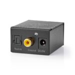 Digitale Audioconverter | 1-weg | Ingangen audio / video / data: 1x Digital RCA / 1x TosLink | Uitgangen audio / video / data: 1x (2x RCA) / 1x 3.5 mm | Automatisch | Zwart