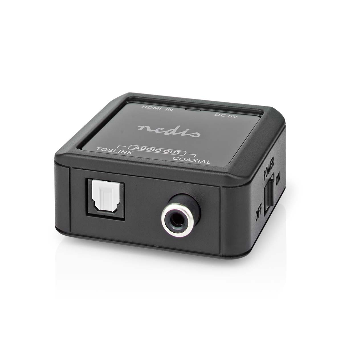 Digitale Audioconverter | 1-weg | Ingangen audio / video / data: DC Power / HDMI™ Input | Uitgangen audio / video / data: 1x Coax Audio / 1x TosLink Female | Automatisch | Antraciet