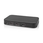 Digitale Audioconverter | 2-wegs | Ingangen audio / video / data: DC Power / 1x HDMI™ Input | Uitgangen audio / video / data: 2x HDMI™ Output | Automatisch | Antraciet