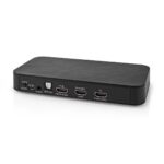 Digitale Audioconverter | 2-wegs | Ingangen audio / video / data: DC Power / 1x HDMI™ Input | Uitgangen audio / video / data: 1x 3.5 mm / 1x TosLink / 3x HDMI™ Output | Automatisch / Drukknop | Antraciet