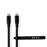 USB-Kabel | USB 3.2 Gen 1 | USB-C™ Male | USB-C™ Male | 60 W | 4K@60Hz | 5 Gbps | Vernikkeld | 1.50 m | Rond | Silicone | Zwart | Doos
