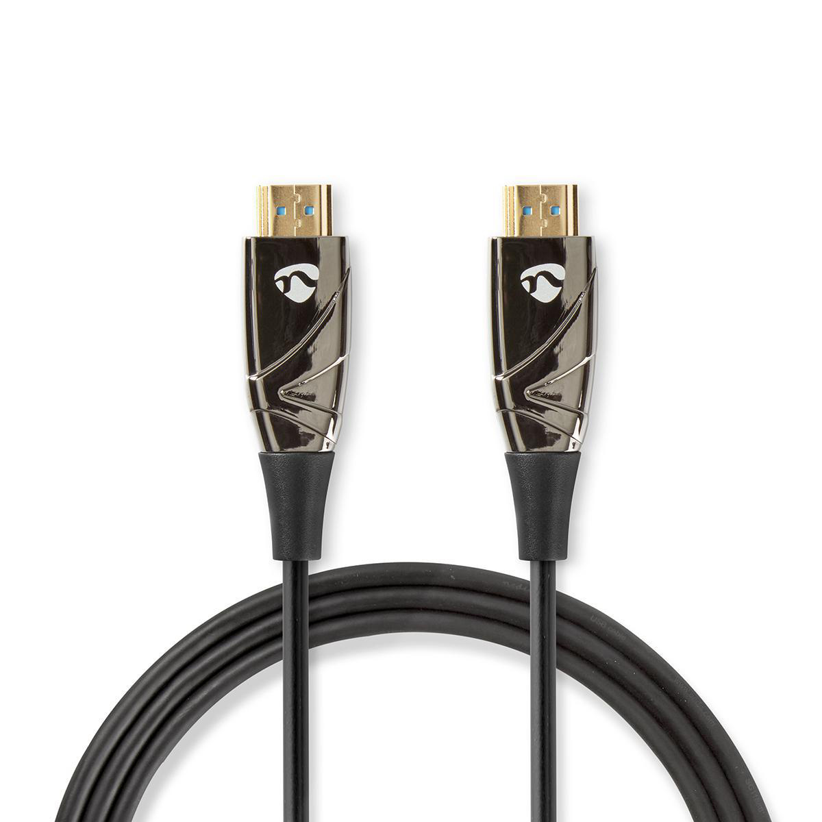 Actieve Optische High Speed HDMI™-Kabel met Ethernet | HDMI™ Connector | HDMI™ Connector | 4K@60Hz | 18 Gbps | 10.0 m | Rond | PVC | Zwart | Gift Box