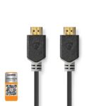 Premium High Speed ​​HDMI™-Kabel met Ethernet | HDMI™ Connector | HDMI™ Connector | 4K@60Hz | 18 Gbps | 5.00 m | Rond | PVC | Antraciet | Doos