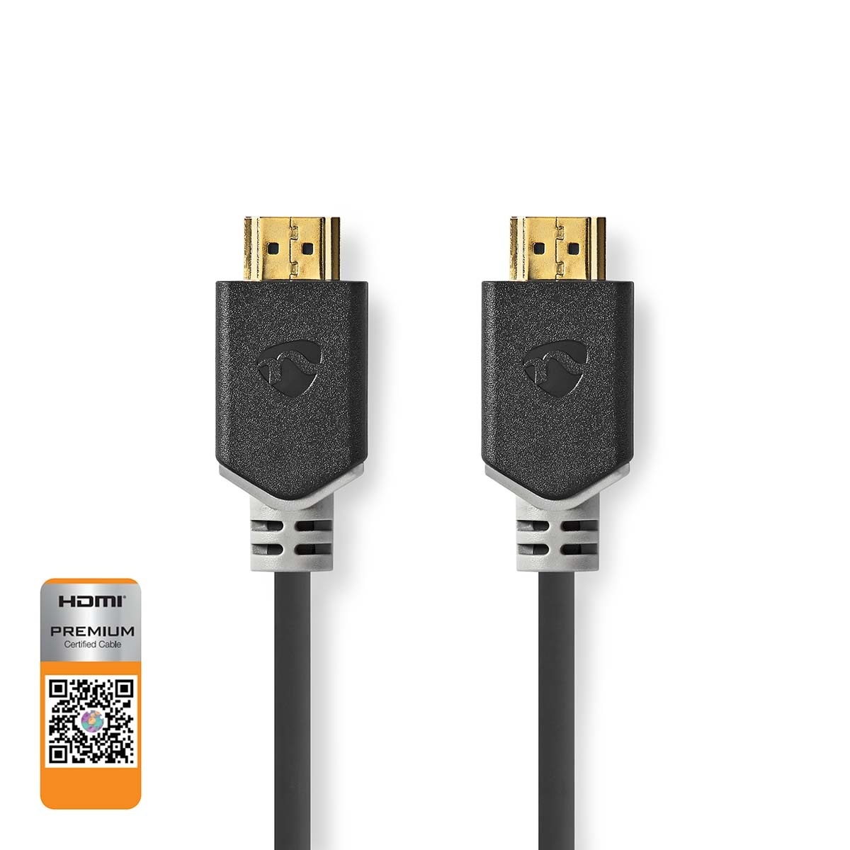 Premium High Speed HDMI™-Kabel met Ethernet | HDMI™ Connector | HDMI™ Connector | 4K@60Hz | 18 Gbps | 5.00 m | Rond | PVC | Antraciet | Doos