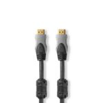 High Speed ​​HDMI™-Kabel met Ethernet | HDMI™ Connector | HDMI™ Connector | 4K@60Hz | 18 Gbps | 5.00 m | Rond | PVC | Antraciet | Doos