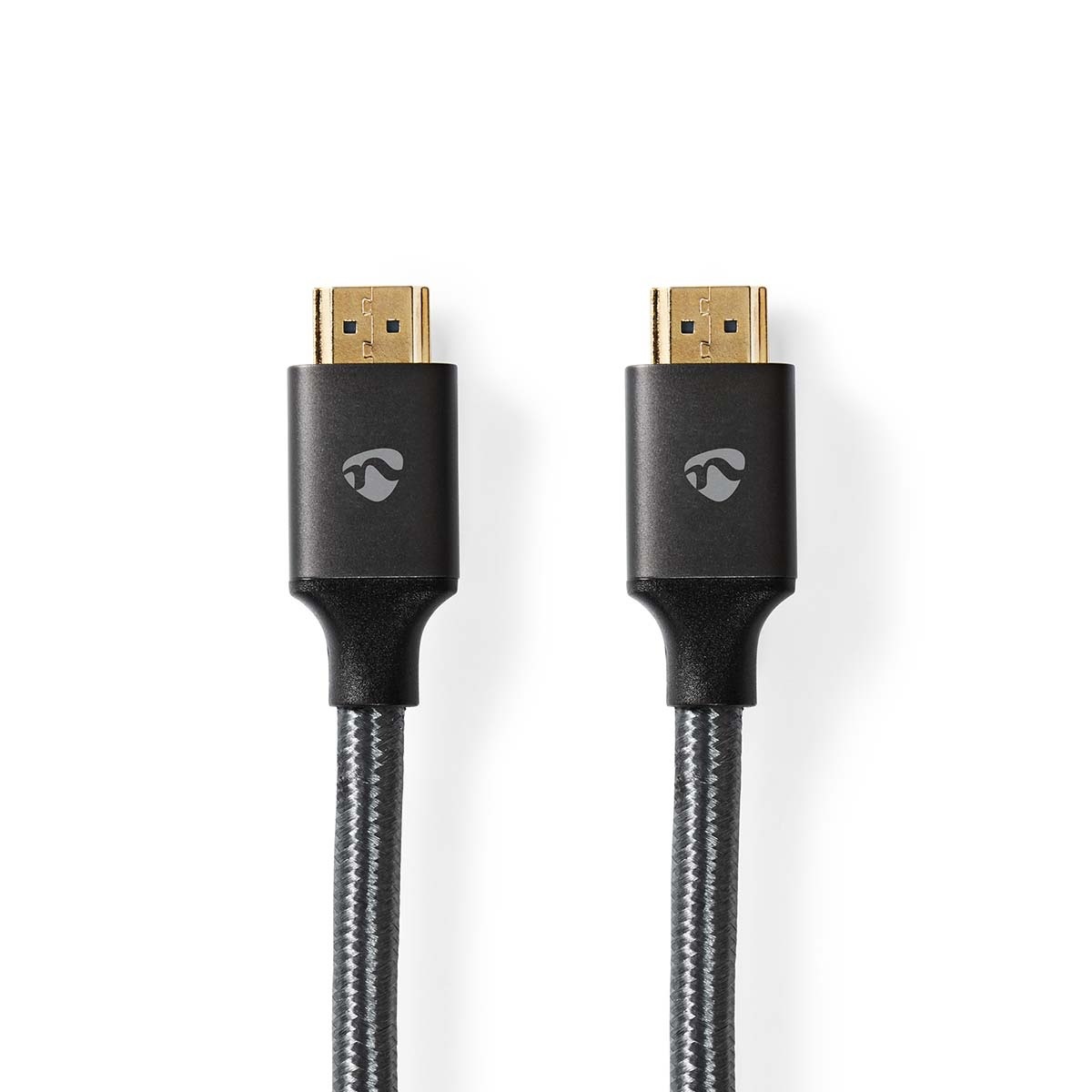 High Speed HDMI™-Kabel met Ethernet | HDMI™ Connector | HDMI™ Connector | 4K@60Hz | ARC | 18 Gbps | 3.00 m | Rond | Katoen | Gun Metal Grijs | Cover Window Box