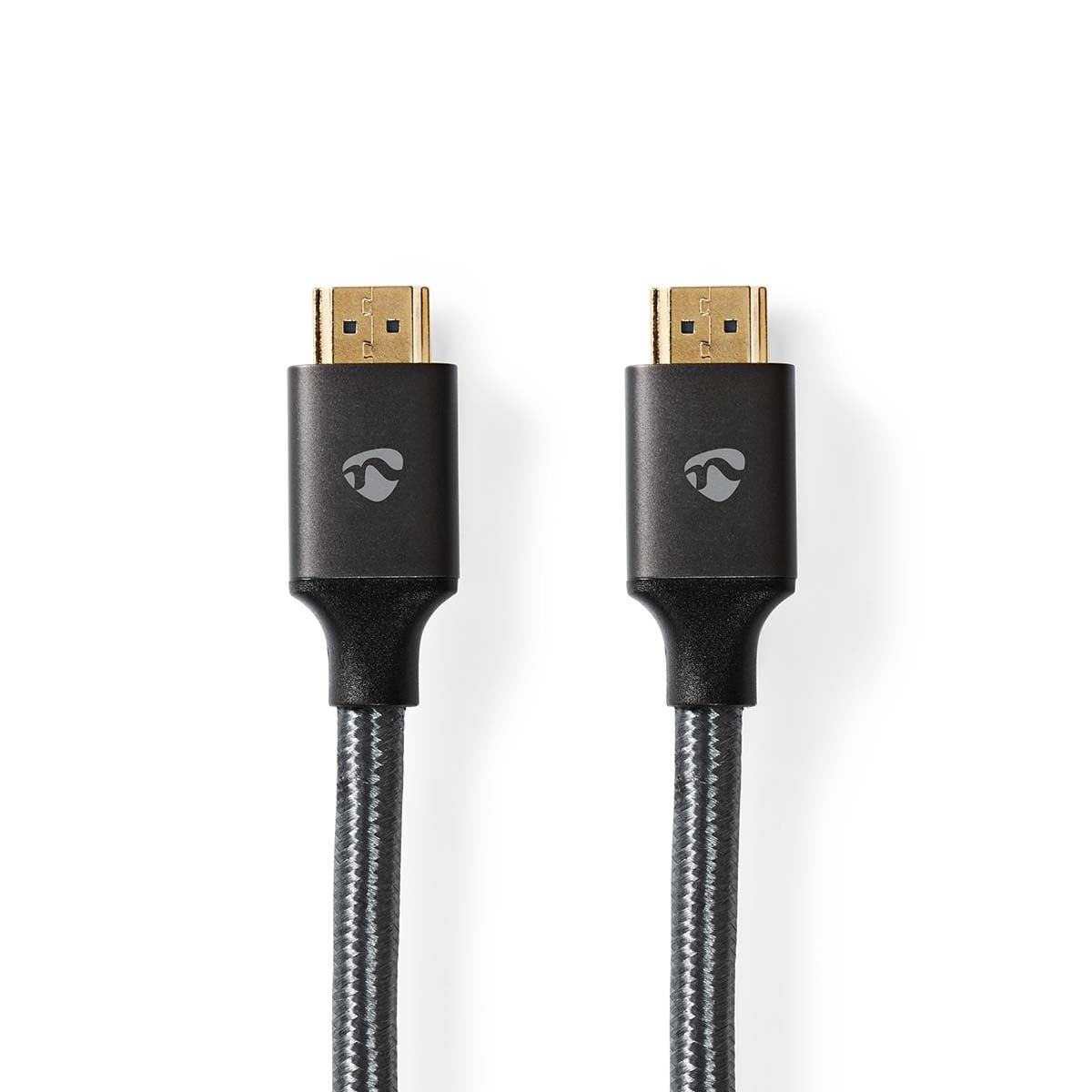 High Speed HDMI™-Kabel met Ethernet | HDMI™ Connector | HDMI™ Connector | 4K@60Hz | ARC | 18 Gbps | 5.00 m | Rond | Katoen | Gun Metal Grijs | Cover Window Box