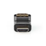 HDMI™-Adapter | HDMI™ Connector / HDMI™ Male | HDMI™ Output | Verguld | 270° Gehoekt | Aluminium | Gun Metal Grijs | 1 Stuks | Cover Window Box