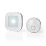 Draadloze Deurbelset | Netvoeding | 220 - 240 V AC 50 Hz | 1x CR2032 | Volume: 80 dB | Signaalbereik: 300 m | IP44 | Instelbaar volume | 36 Melodiën | 1 Ontvanger | Wit