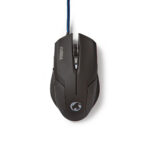 Nedis Gaming XYAQUL bedrade USB muis met 6 knoppen - 800-1600 DPI / zwart - 1,5 meter
