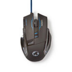 Gaming Muis | Bedraad | 800 / 1600 / 2400 / 4000 dpi | Instelbare DPI | Aantal knoppen: 8 | Programmeerbare knoppen | Rechtshandig | 1.50 m | LED