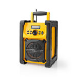 FM-Radio | Bouwradio | FM | Batterij Gevoed / Netvoeding | Digitaal | 15 W | Schermdiagonaal: 2.20 " | Blauw-Wit Scherm | IPX5 | Handvat | Geel / Zwart