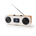 Nedis tafelradio met internetradio, DAB+/FM-radio, Bluetooth, AUX en USB - 34W / hout/wit