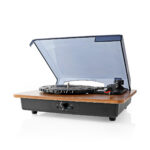 Platenspeler | 33 / 45 / 78 rpm | Riemaandrijving | 1x Stereo RCA | 9 W | Ingebouwde (voor) versterker | ABS / MDF | Bruin / Zwart