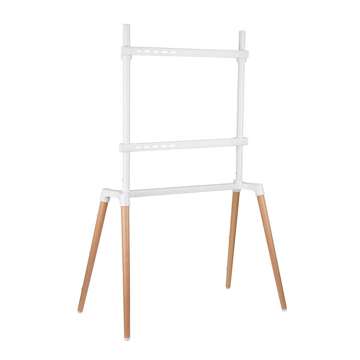 TV Vloerstandaard | 60-75 " | Maximaal schermgewicht: 40 kg | Scandinavian Design | Anti-omval-riem | Snap-lock | Aluminium / Staal | Wit
