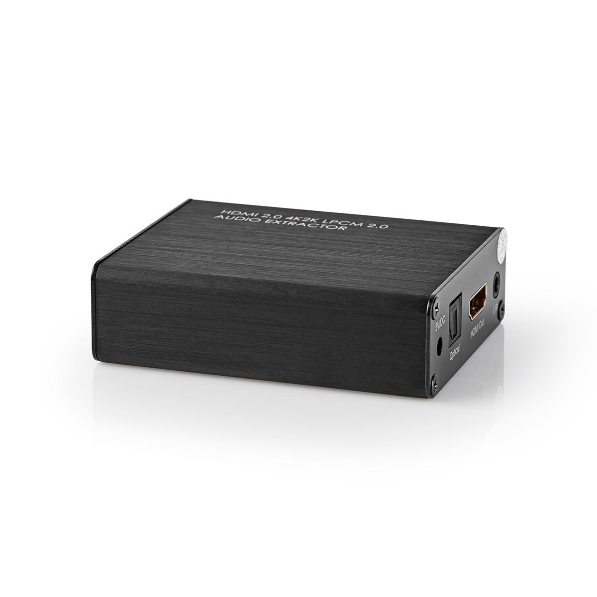 HDMI™-Extractor | HDMI™ Input | TosLink Female / 1x 3.5 mm / 1x HDMI™ Output | Maximale resolutie: 4K@60Hz | 18 Gbps | Metaal | Antraciet | Gift Box