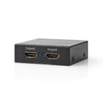 HDMI™-Splitter | 2 poort(en) | 2x HDMI™ Output | 4K@60Hz | 18 Gbps | Metaal | Antraciet