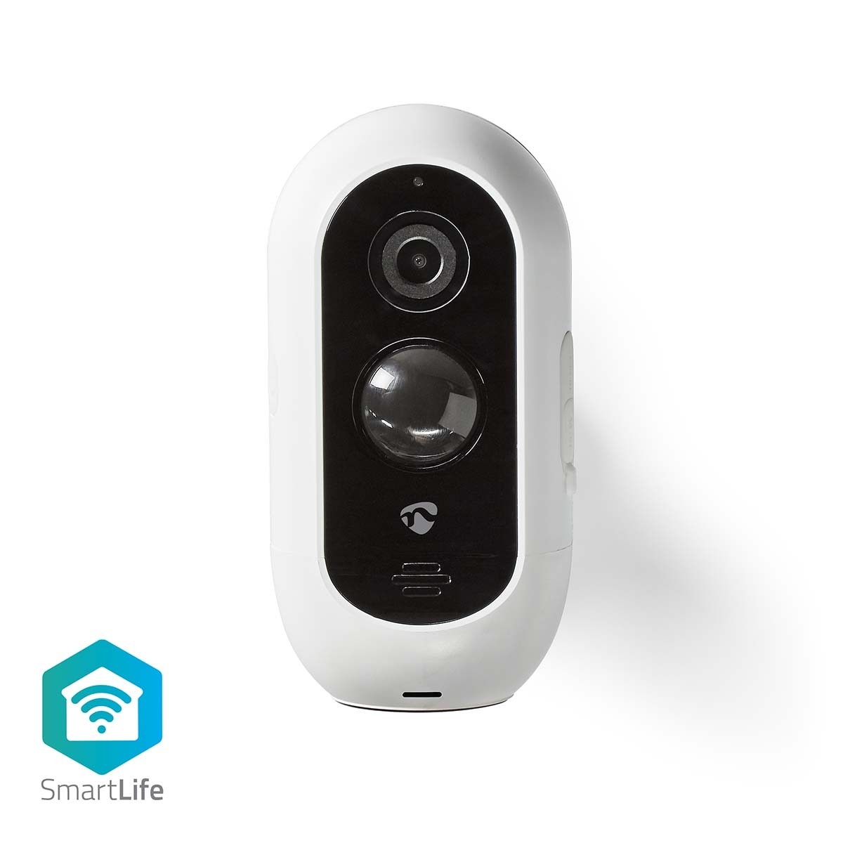 SmartLife Camera voor Buiten | Full HD 1080p | IP65 | Max. batterijduur: 6 Maanden | Cloud Opslag (optioneel) / microSD (niet inbegrepen) | 5 V DC | Met bewegingssensor | Nachtzicht | Wit