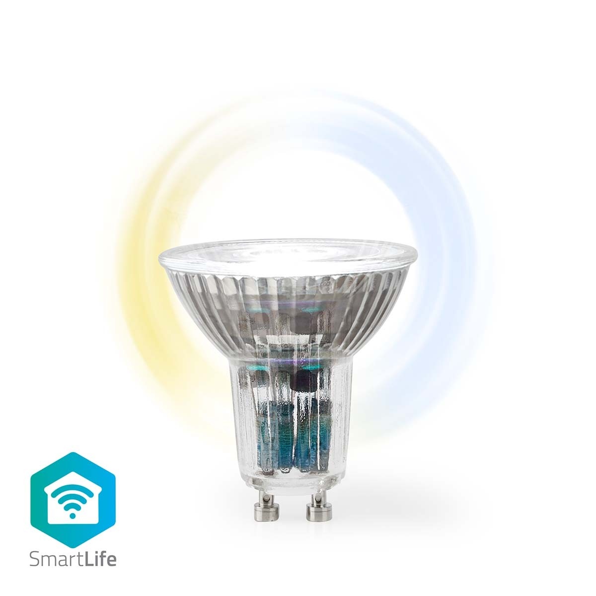 SmartLife LED Spot | Wi-Fi | GU10 | 345 lm | 5 W | Warm tot Koel Wit | 2700 - 6500 K | Energieklasse: G | Android™ / IOS | PAR16 | 1 Stuks