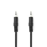 Stereo-Audiokabel | 3,5 mm Male | 3,5 mm Male | Vernikkeld | 0.50 m | Rond | Zwart | Doos