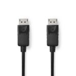 DisplayPort-Kabel | DisplayPort Male | DisplayPort Male | 4K@60Hz | Verguld | 3.00 m | Rond | PVC | Zwart | Doos