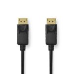 DisplayPort-Kabel | DisplayPort Male | DisplayPort Male | 8K@60Hz | Verguld | 2.00 m | Rond | PVC | Zwart | Doos