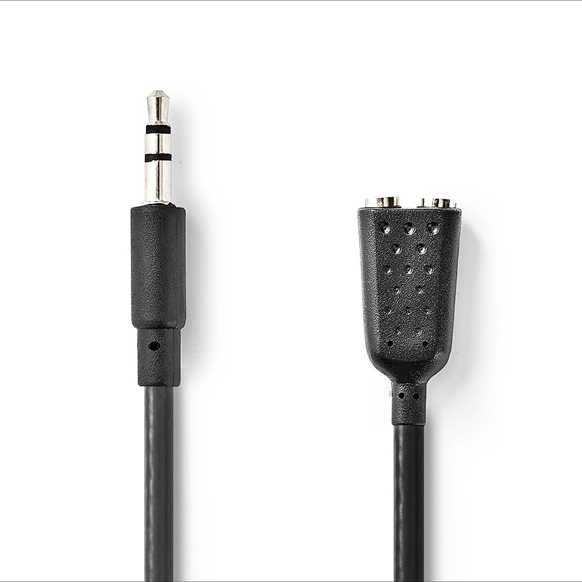 Stereo-Audiokabel | 3,5 mm Male | 2x 3,5 mm Female | Vernikkeld | 0.20 m | Rond | Doos